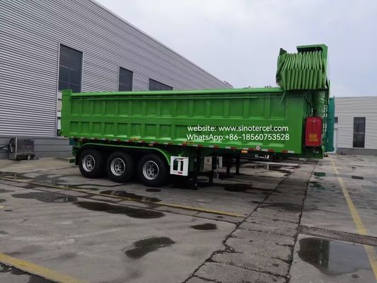 3 osi przednie hydrauliczne podnośnik pół-zbytu 24CBM Wysokiej wydajności rozładunku z tarpą