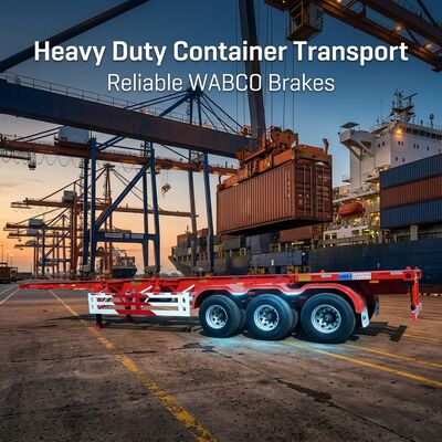 40ft Semi-Container Trailer Typ szkieletowy Transport ciężkich pojazdów