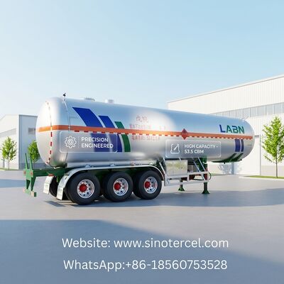 30CBM -60CBM Semi Tanker Trailer Pentane Semi Trailer 3 osi / 4 osi