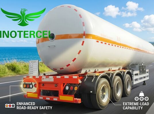 55000Ltr Zbiornik gazu Półprzewód trójosiowy Lng Półprzewód